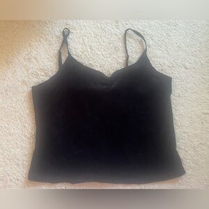Vtg Q&A velvet crop top